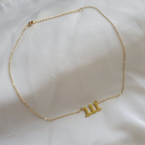 Gold Filled Angel Number 111 Necklace - Picture 5 of 5